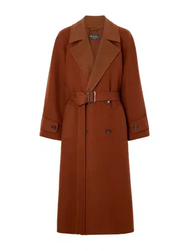 Loro Piana Foster Double-breasted Belted Cashmere-blend Felt Coat | Thumbnail 1 Loro Piana Foster Double-breasted Belted Cashmere-blend Felt Coat | Thumbnail 1