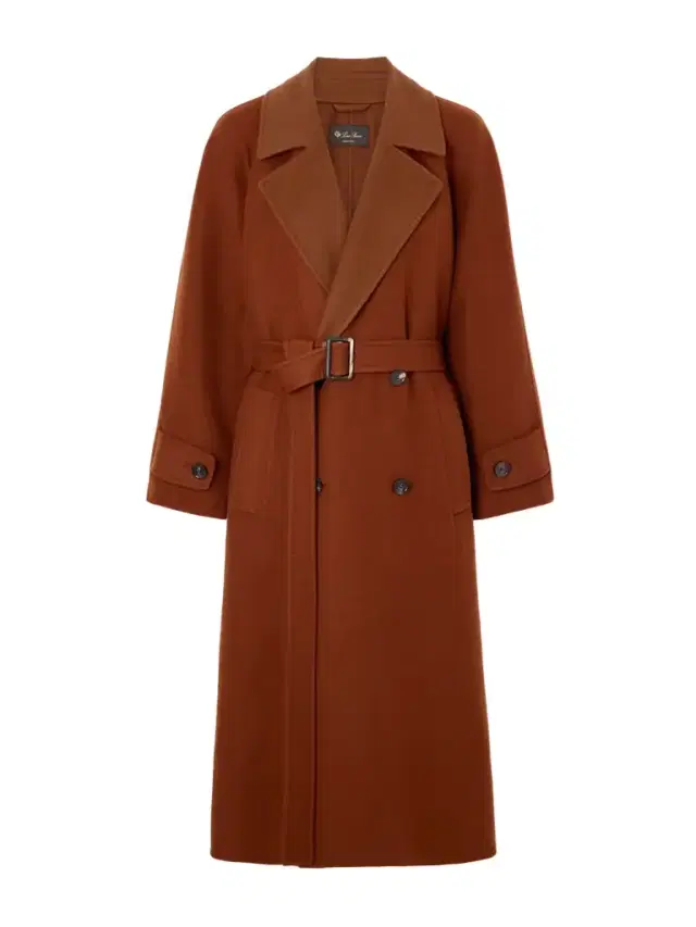 Loro Piana Foster Double-breasted Belted Cashmere-blend Felt Coat