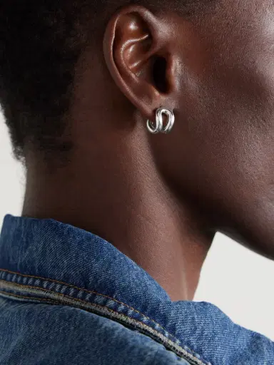 LIÉ STUDIO The Asta Silver Hoop Earrings | Thumbnail 2 LIÉ STUDIO The Asta Silver Hoop Earrings | Thumbnail 2