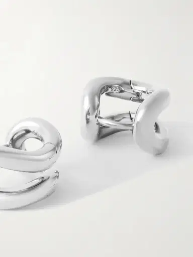 LIÉ STUDIO The Asta Silver Hoop Earrings | Thumbnail 3 LIÉ STUDIO The Asta Silver Hoop Earrings | Thumbnail 3
