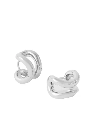 LIÉ STUDIO The Asta Silver Hoop Earrings | Thumbnail 1 LIÉ STUDIO The Asta Silver Hoop Earrings | Thumbnail 1
