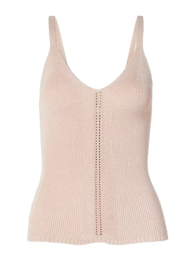 Gene Pointelle-knit Silk And Cotton-blend Tank