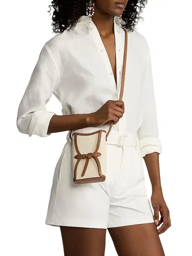 Ralph Lauren Collection Women's The Ralph Canvas Phone Pouch | Thumbnail 3