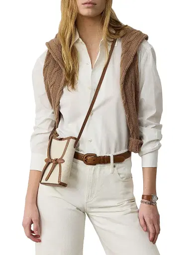 Ralph Lauren Collection Women's The Ralph Canvas Phone Pouch | Thumbnail 8