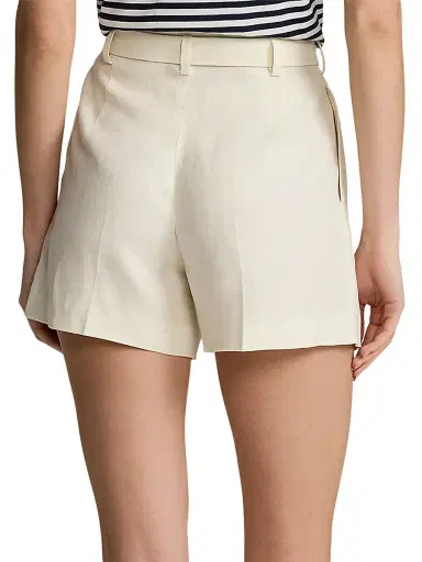 Ralph Lauren Collection Women's Denise Linen Shorts - Cream | Thumbnail 4