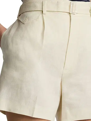 Ralph Lauren Collection Women's Denise Linen Shorts - Cream | Thumbnail 5