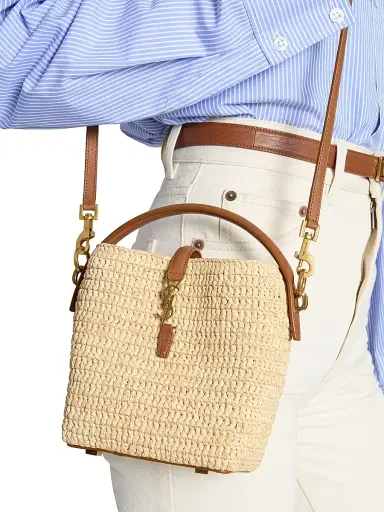 Saint Laurent Women's Le 37 Mini Mini Bag in Raffia | Thumbnail 3 Saint Laurent Women's Le 37 Mini Mini Bag in Raffia | Thumbnail 3