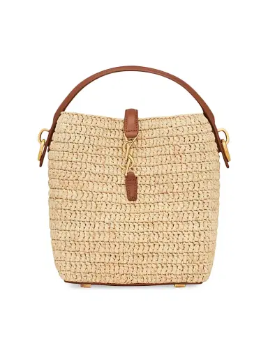 Saint Laurent Women's Le 37 Mini Mini Bag in Raffia | Thumbnail 1 Saint Laurent Women's Le 37 Mini Mini Bag in Raffia | Thumbnail 1