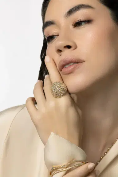 PARULINA Domed Diamond Ecclesia Ring | Thumbnail 4