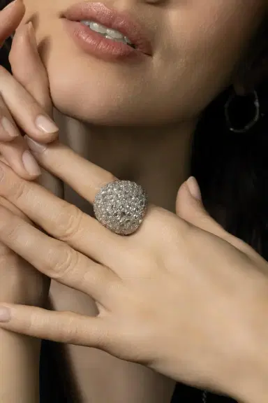 PARULINA Domed Diamond Ecclesia Ring | Thumbnail 6