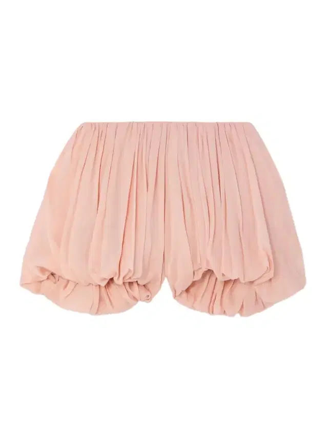 Pleated Silk Crepe De Chine Shorts