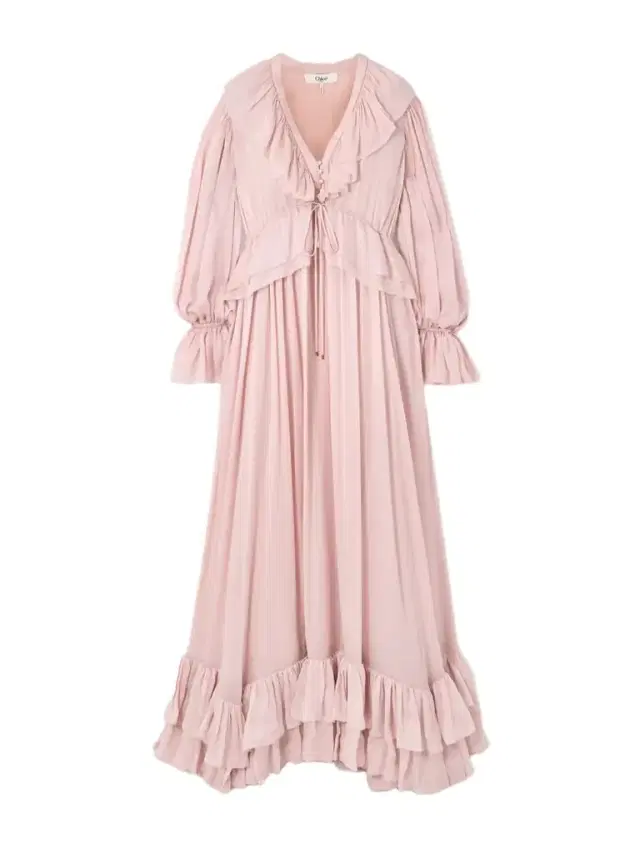 Ruffled Silk-chiffon Gown