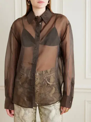 The Frankie Shop Peri ilk-blend Organza hirt | Thumbnail 3 The Frankie Shop Peri ilk-blend Organza hirt | Thumbnail 3