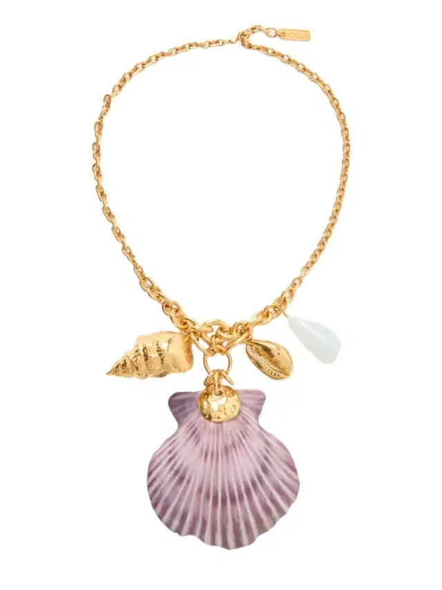 Gold-tone And Resin Necklace