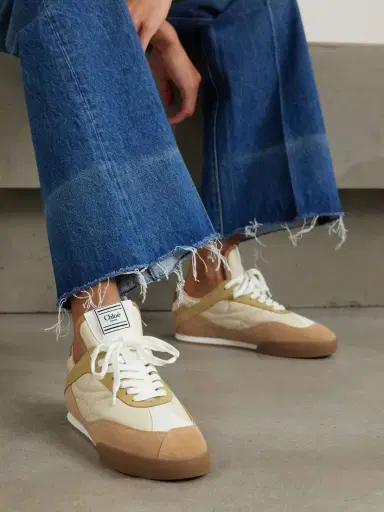 Chloé Kick Suede And Leather Sneakers | Thumbnail 2 Chloé Kick Suede And Leather Sneakers | Thumbnail 2
