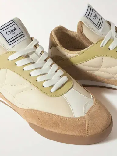 Chloé Kick Suede And Leather Sneakers | Thumbnail 4 Chloé Kick Suede And Leather Sneakers | Thumbnail 4