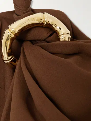 Gucci Cape-effect Embellished Silk-crepe Midi Dress | Thumbnail 5 Gucci Cape-effect Embellished Silk-crepe Midi Dress | Thumbnail 5