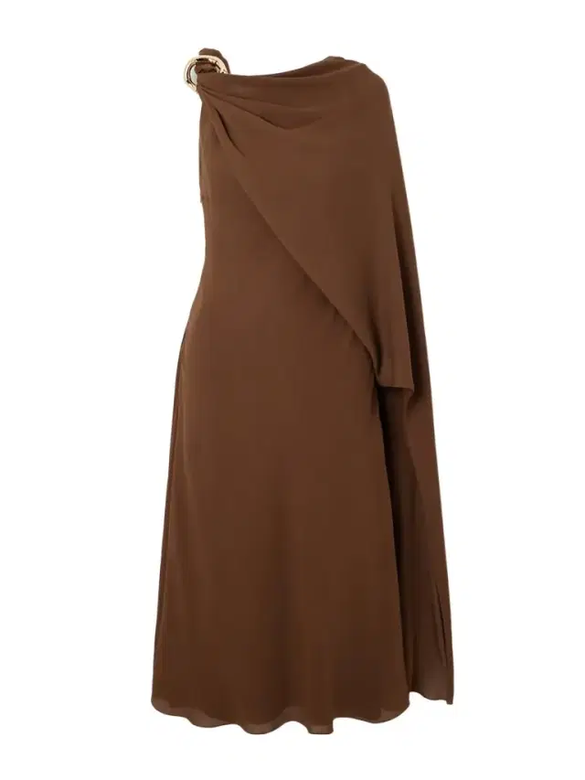 Cape-effect Embellished Silk-crepe Midi Dress