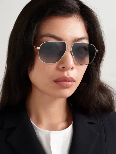 DIOR Eyewear Diorcannage A3u Aviator-style Rose Gold-tone Sunglasses | Thumbnail 2