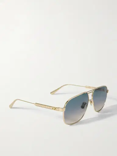 DIOR Eyewear Diorcannage A3u Aviator-style Rose Gold-tone Sunglasses | Thumbnail 3