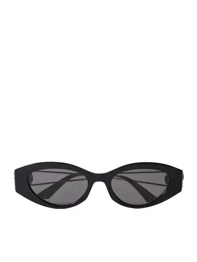 30montaigne B6i Cat-eye Acetate And Gold- And Silver-tone Sunglasses