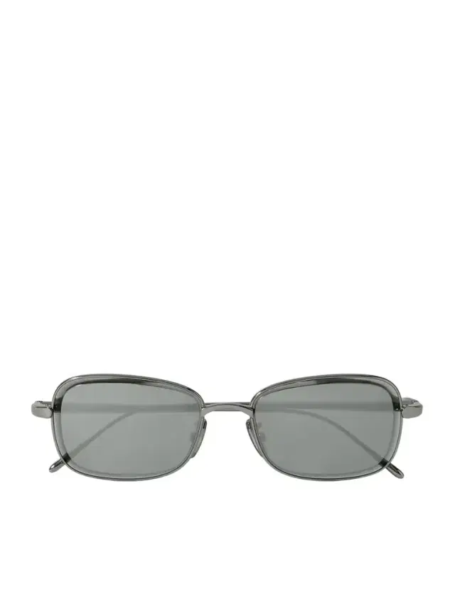 Square-frame Silver-tone Sunglasses