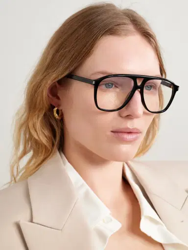 Saint Laurent Eyewear Dune Aviator-style Acetate Optical Glasses | Thumbnail 2