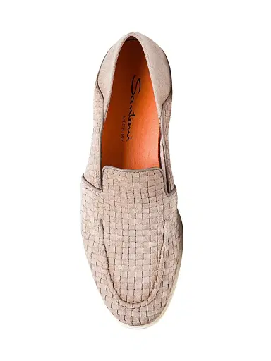 Santoni Men's Malibu Woven Suede Loafers - Brown | Thumbnail 5 Santoni Men's Malibu Woven Suede Loafers - Brown | Thumbnail 5
