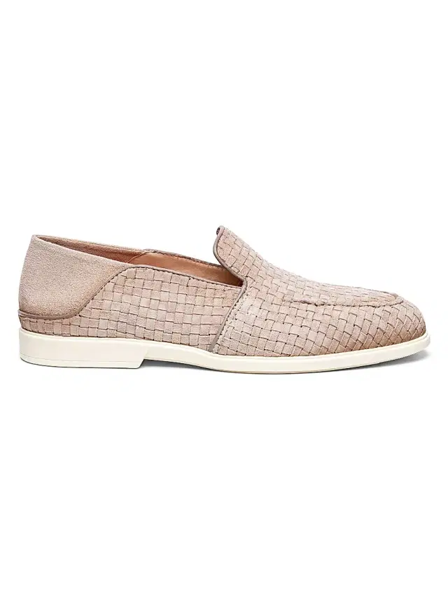 Men's Malibu Woven Suede Loafers - Brown