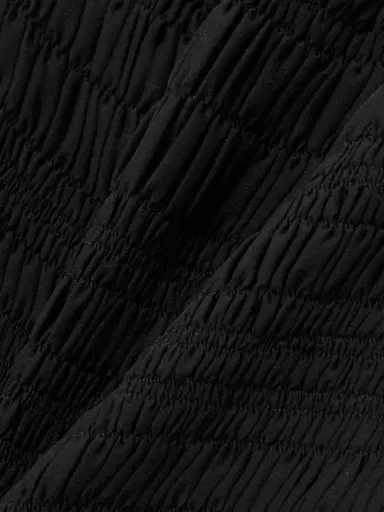 Saint Laurent Smocked Ruffled Silk-crepon Mini Dress | Thumbnail 4 Saint Laurent Smocked Ruffled Silk-crepon Mini Dress | Thumbnail 4