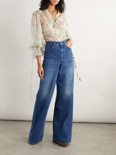Chloé Ruffled Floral-print Silk-chiffon Shirt | Thumbnail 2 Chloé Ruffled Floral-print Silk-chiffon Shirt | Thumbnail 2