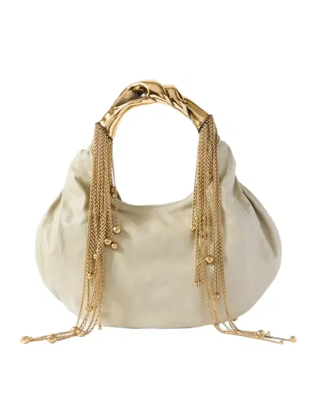 Twisted Shell Embellished Leather Tote
