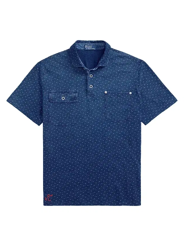 Polo Ralph Lauren Men's Classic-Fit Indigo Jersey Polo Shirt - Dark Indigo Bud Print