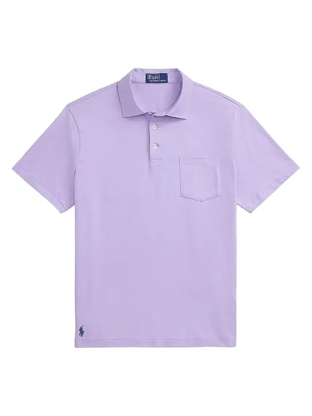 Men's Standard-Fit Lisle Polo Shirt - Powder Purple