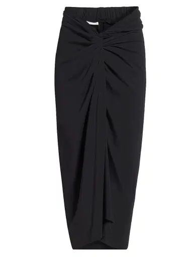 Dries Van Noten Women's Cotton Twist-Front Draped Midi-Skirt | Thumbnail 1