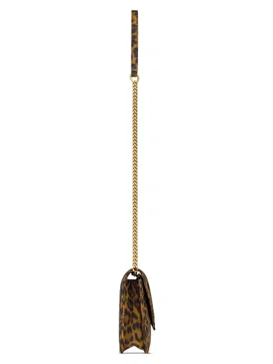 Saint Laurent Women's Cassandre Envelope Chain Wallet in Canvas - Leopard | Thumbnail 7 Saint Laurent Women's Cassandre Envelope Chain Wallet in Canvas - Leopard | Thumbnail 7