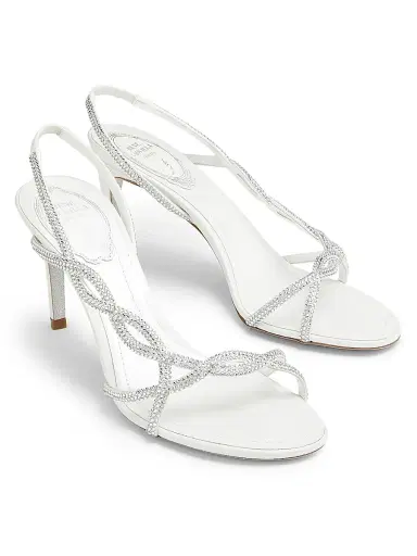 René Caovilla Women's 80MM Satin Strappy Sandals - Satin | Thumbnail 2 René Caovilla Women's 80MM Satin Strappy Sandals - Satin | Thumbnail 2