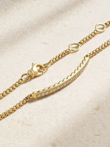 David Yurman Petite Pavé 18-karat Gold Diamond Bracelet | Thumbnail 3 David Yurman Petite Pavé 18-karat Gold Diamond Bracelet | Thumbnail 3