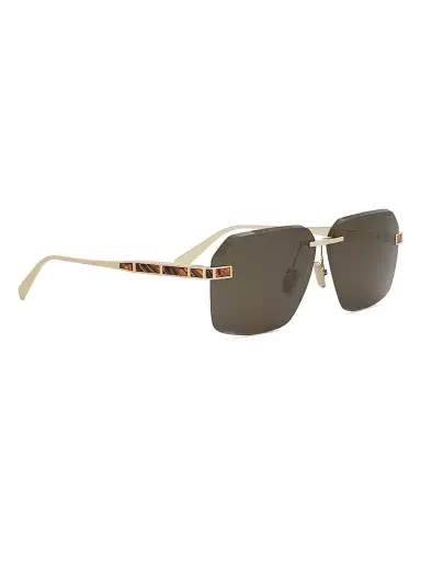 BVLGARI Men's Octo Roma 62MM Rectangular Sunglasses - Gold Grey | Thumbnail 8 BVLGARI Men's Octo Roma 62MM Rectangular Sunglasses - Gold Grey | Thumbnail 8