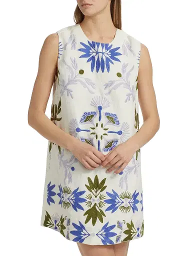 Marie Oliver Women's Yvette Embroidered Floral Shift Dress - Waltz | Thumbnail 3 Marie Oliver Women's Yvette Embroidered Floral Shift Dress - Waltz | Thumbnail 3