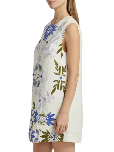 Marie Oliver Women's Yvette Embroidered Floral Shift Dress - Waltz | Thumbnail 4 Marie Oliver Women's Yvette Embroidered Floral Shift Dress - Waltz | Thumbnail 4