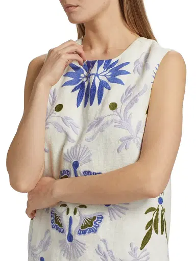 Marie Oliver Women's Yvette Embroidered Floral Shift Dress - Waltz | Thumbnail 6 Marie Oliver Women's Yvette Embroidered Floral Shift Dress - Waltz | Thumbnail 6