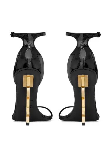 Saint Laurent Women's Opyum Sandals in Patent Leather - Black | Thumbnail 4 Saint Laurent Women's Opyum Sandals in Patent Leather - Black | Thumbnail 4