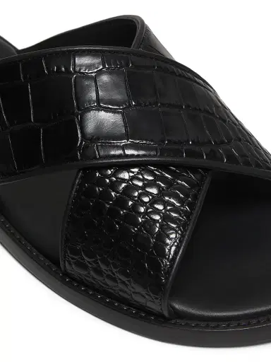 Manolo Blahnik Men's Otawi Leather Sandals - Black - Size 9 | Thumbnail 5 Manolo Blahnik Men's Otawi Leather Sandals - Black - Size 9 | Thumbnail 5