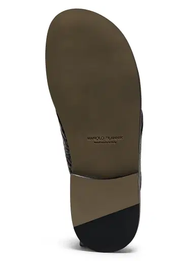 Manolo Blahnik Men's Otawi Leather Sandals - Black - Size 9 | Thumbnail 6 Manolo Blahnik Men's Otawi Leather Sandals - Black - Size 9 | Thumbnail 6