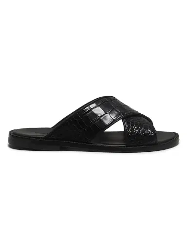 Manolo Blahnik Men's Otawi Leather Sandals - Black - Size 9 | Thumbnail 1 Manolo Blahnik Men's Otawi Leather Sandals - Black - Size 9 | Thumbnail 1