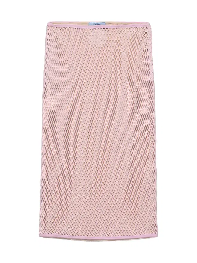 Women's Cotton Mesh Skirt - Pink