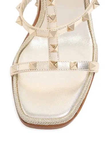 Valentino Garavani Women's Rockstud Wedge Sandals in Laminated Nappa | Thumbnail 6 Valentino Garavani Women's Rockstud Wedge Sandals in Laminated Nappa | Thumbnail 6