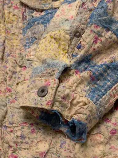 KAPITAL Boro Distressed Patchwork Cotton and Linen-Blend Jacket - Men | Thumbnail 5