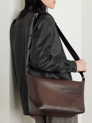 Berluti Toujours Scritto Venezia Leather Messenger Bag - Men | Thumbnail 2 Berluti Toujours Scritto Venezia Leather Messenger Bag - Men | Thumbnail 2